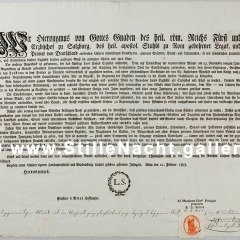 Abdankungspatent von Fürsterzbischof Hieronymus Colloredo 1803